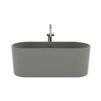 Cadă de baie Zanzibar din compozit mineral, 157 x 63,5 cm, grey stone mat